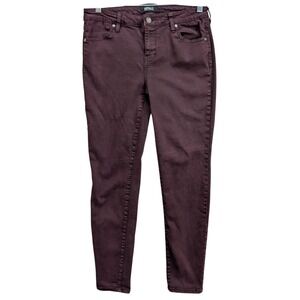 Buffalo‎ By David Bitton Women's Skinny Jeans Size 6/28 Burgundy Stretch Midrise